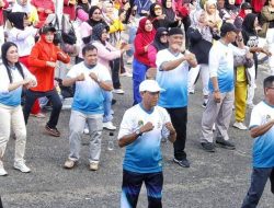 Senam Massal Dalam Rangka Napak Tilas 2024 Dan HUT Koperasi Serta UMKM Nasional